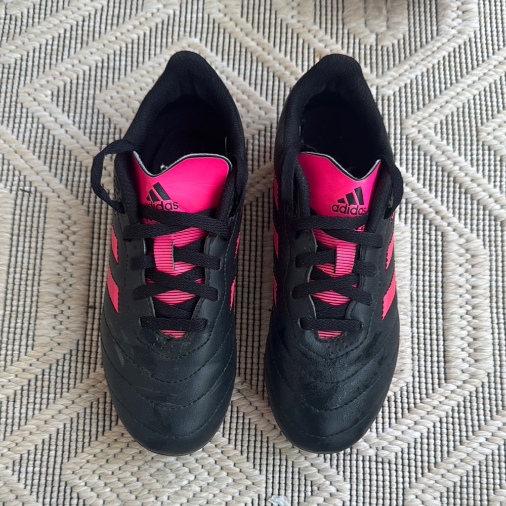 Adidas Black and Pink Soccer Cleats